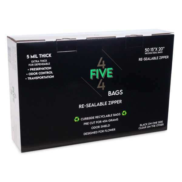 454 Bags Vacuum Bag with Re-Sealable Zipper - Black/Clear 15" x 20" (50 Count) Box