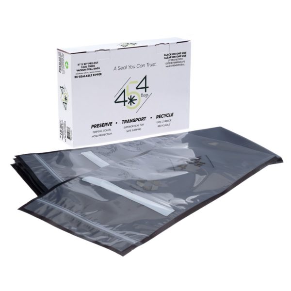 454 Bags Vacuum Bag with Re-Sealable Zipper - Black/Clear 11" x 23" (50 Count) Box and Product