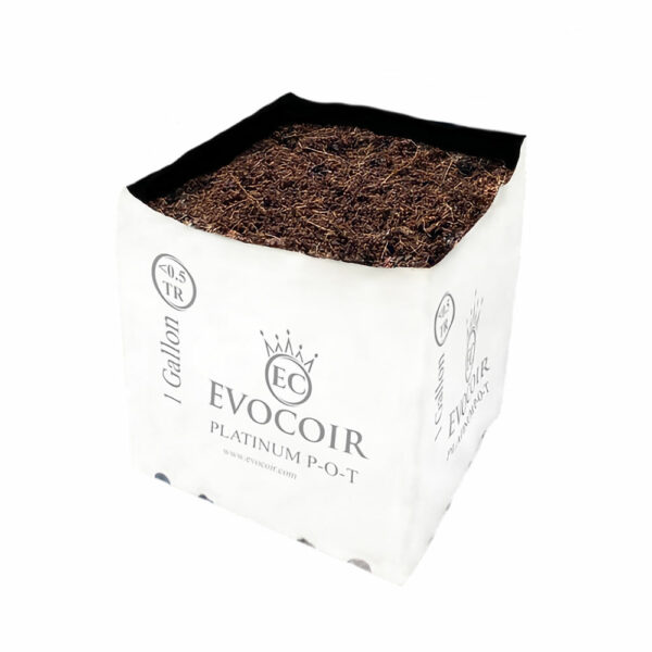 Evocoir Coco - 1 gallon bag open with coco inside.