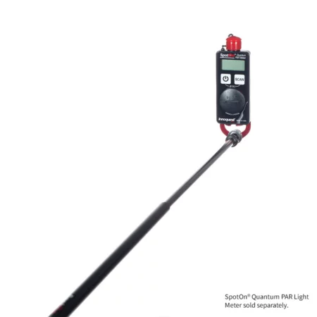 Extension wand with meter attached